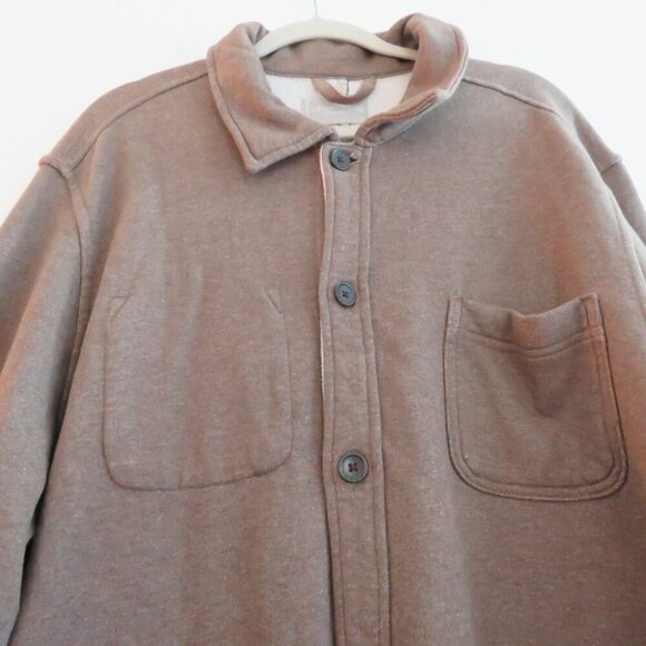 EVERLANE The French Terry Chore Jacket in Overcast Brown - Men's Size XXL - Picture 8 of 15